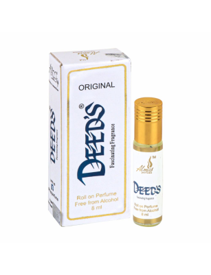 Almas Deeds Attar Roll On Perfume for Men, 8ml  NON ALCOHOLIC